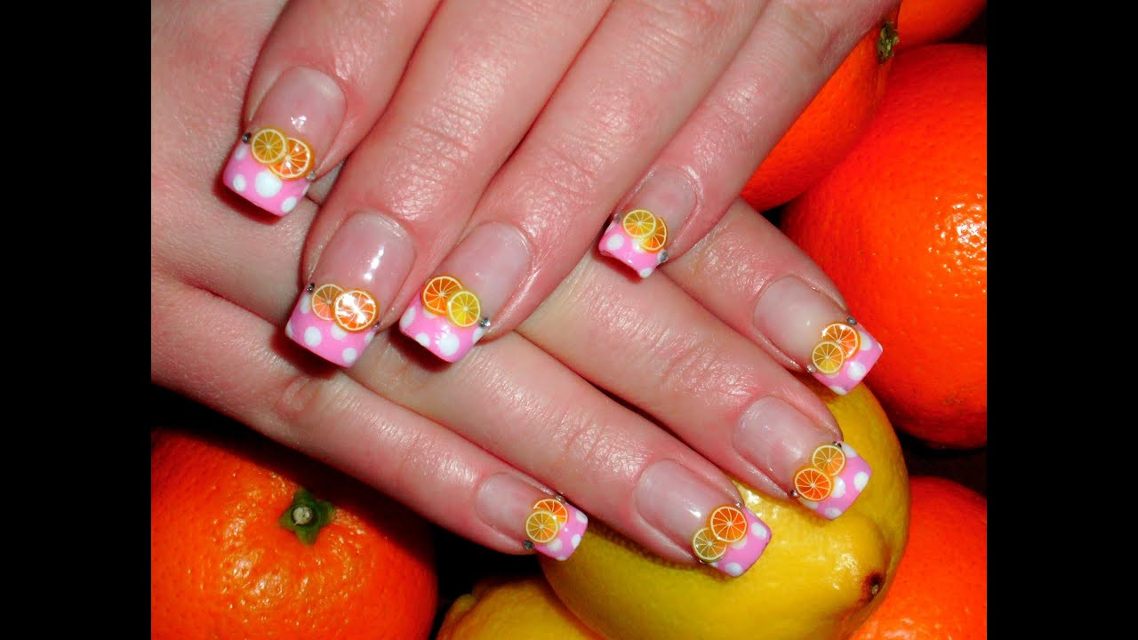 Nageldesign Musik
 Candy Fruit Nails Fimo Früchte Nageldesign selber ma