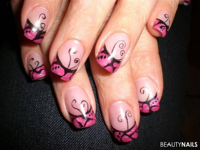 Nageldesign Pink Schwarz
 Pink Schwarz Nageldesign