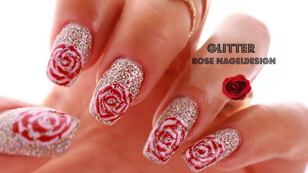 Nageldesign Rose
 Einfaches Rosen Nageldesign für Anfänger Easy Rose nail