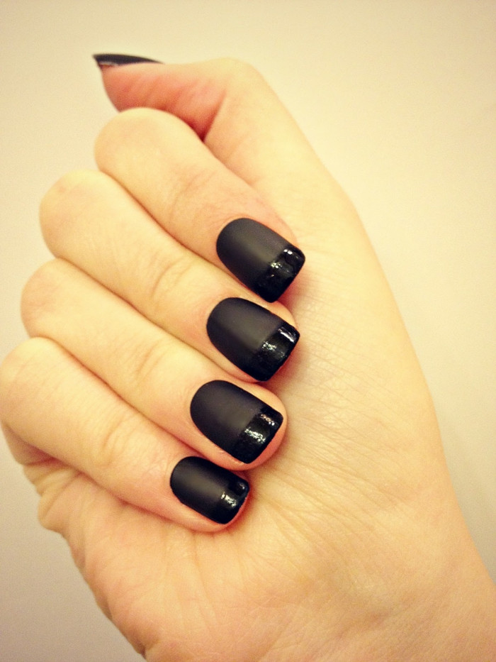 Nageldesign Schwarz Matt
 50 Nageldesign Schwarz Ideen Die unendlichen