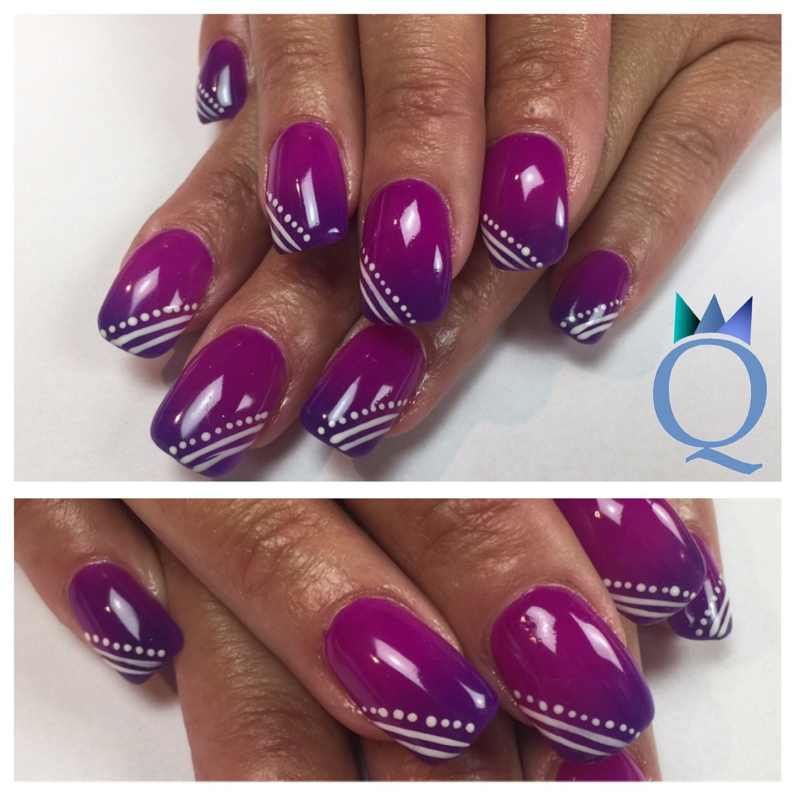 Nageldesign Thermogel
 gelnails nails purple pink thermogel gelnägel nägel