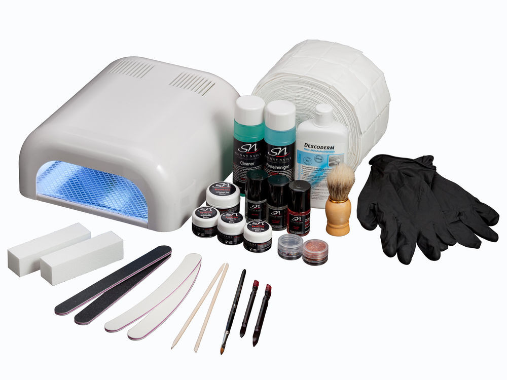 Nageldesign Uv Lampe
 Naturnagelverstärkung Starter Set Nagelstudio Nagelset UV