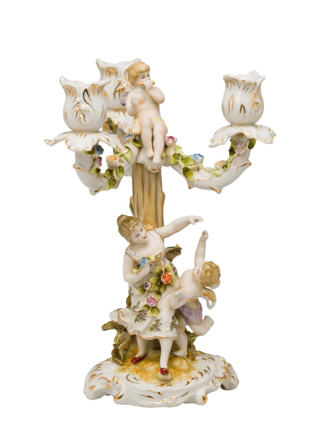 Nageldesign Vintage
 Decorative candlestick holders set of 2 with angel