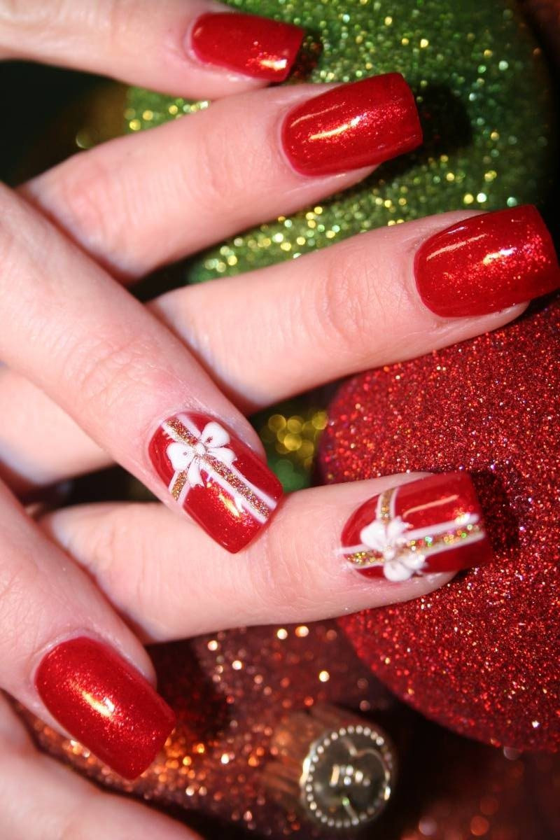 Nageldesign Weihnachten Muster
 24 Gelnägel Muster Weihnachten auf den Nägeln