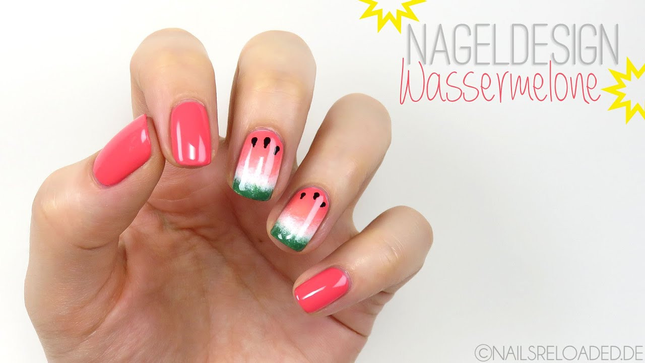 Nageldesign Youtube
 Nageldesign Wassermelone