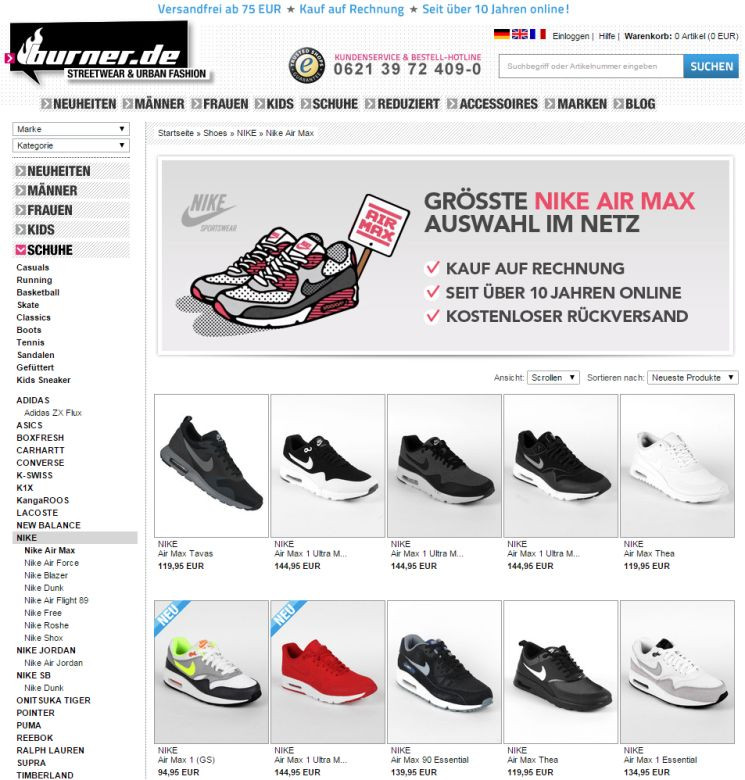 Nageldesign Zubehör Auf Rechnung Bestellen
 Wo Nike Air Max auf Rechnung online kaufen & bestellen