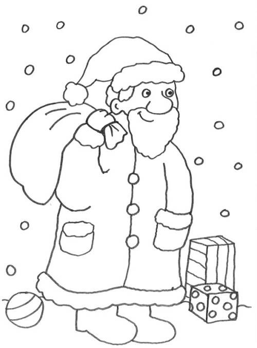 Nikolaus Ausmalbilder Kostenlos
 Kostenlose Malvorlage Advent Nikolaus im Schnee zum Ausmalen