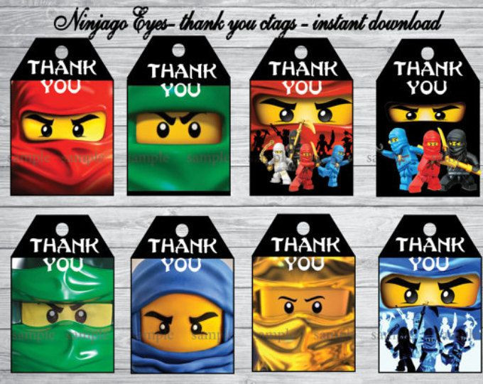 Ninjago Geburtstagsparty
 Printable Ninjago Augen danke Stichworte Ninjago Partei