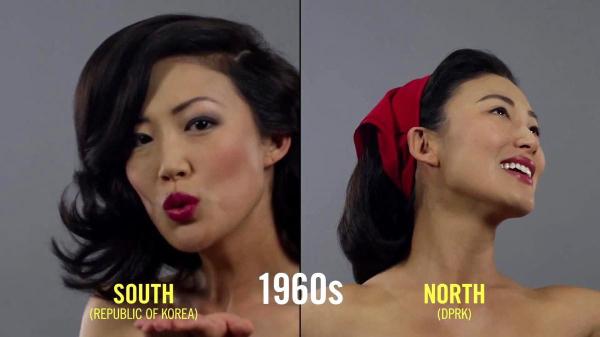 Nordkorea Frisuren
 In 60 Sekunden 100 Jahre Frisuren aus Süd und Nordkorea