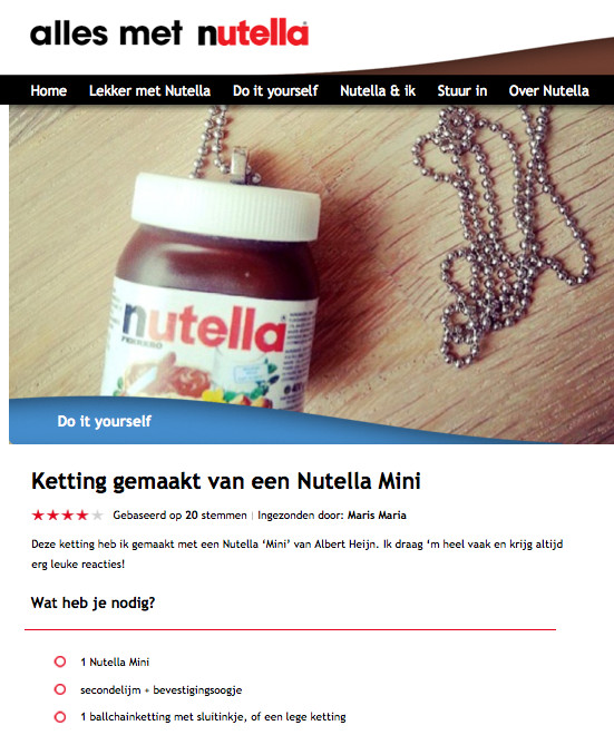 Nutella.De/Diy
 Alles met Nutella