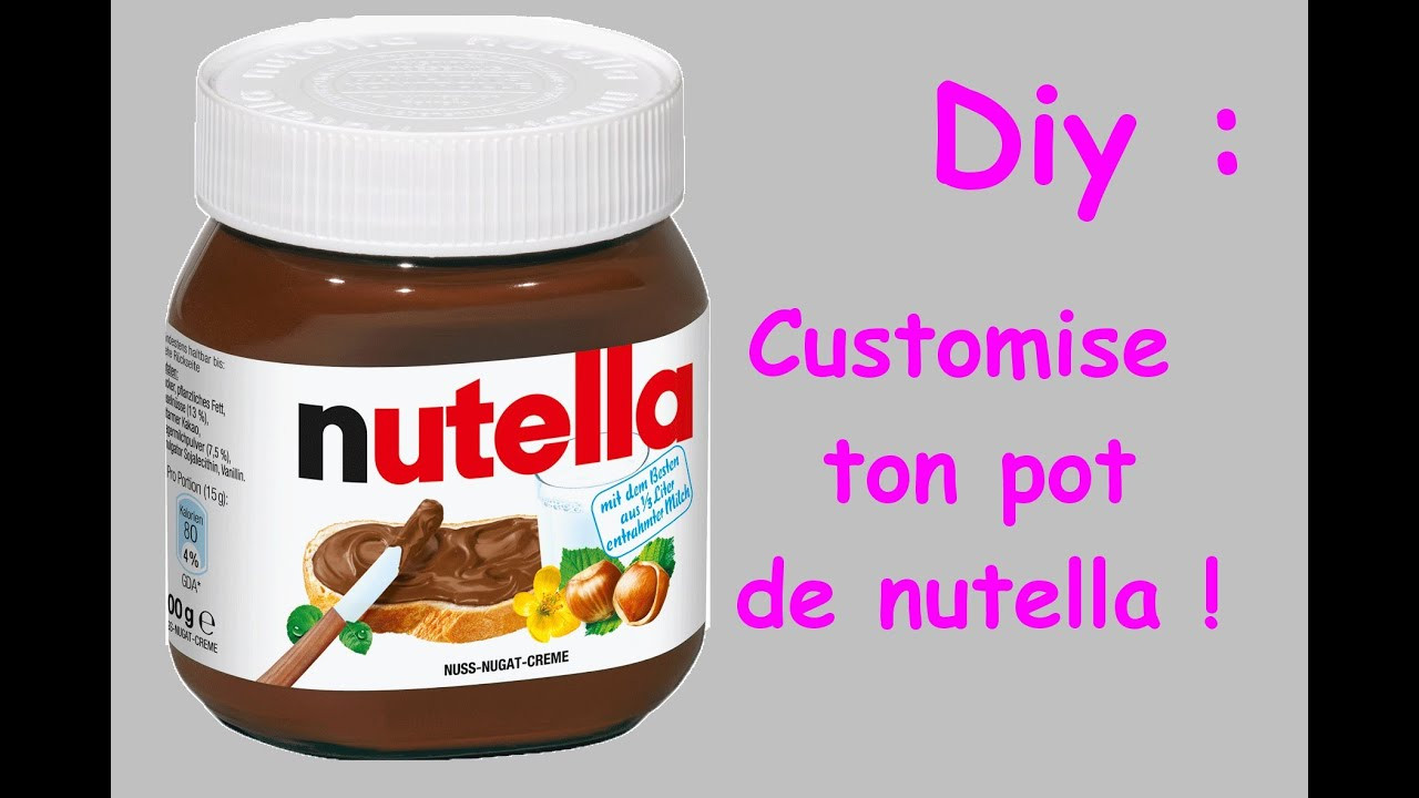 Nutella.De/Diy
 [ Diy ] Customise ton pot de nutella