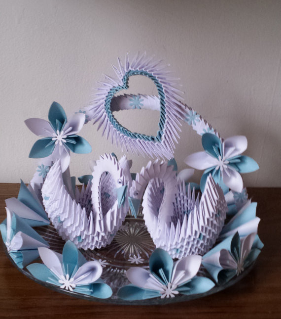 Origami Hochzeit
 Wedding swan plate 1 Hochzeit Pinterest