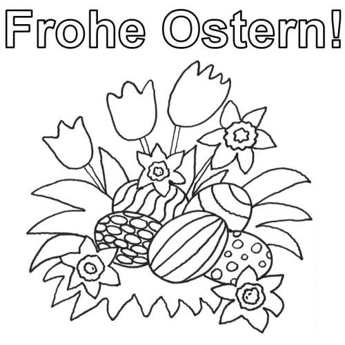 Osterküken Ausmalbilder
 Kostenlose Malvorlage Ostern Ostereier zwischen