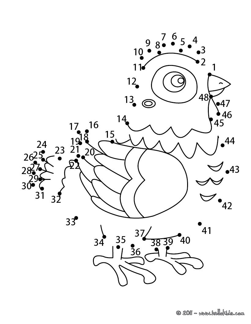 Osterküken Ausmalbilder
 Osterküken punkte verbinden zum ausmalen de hellokids