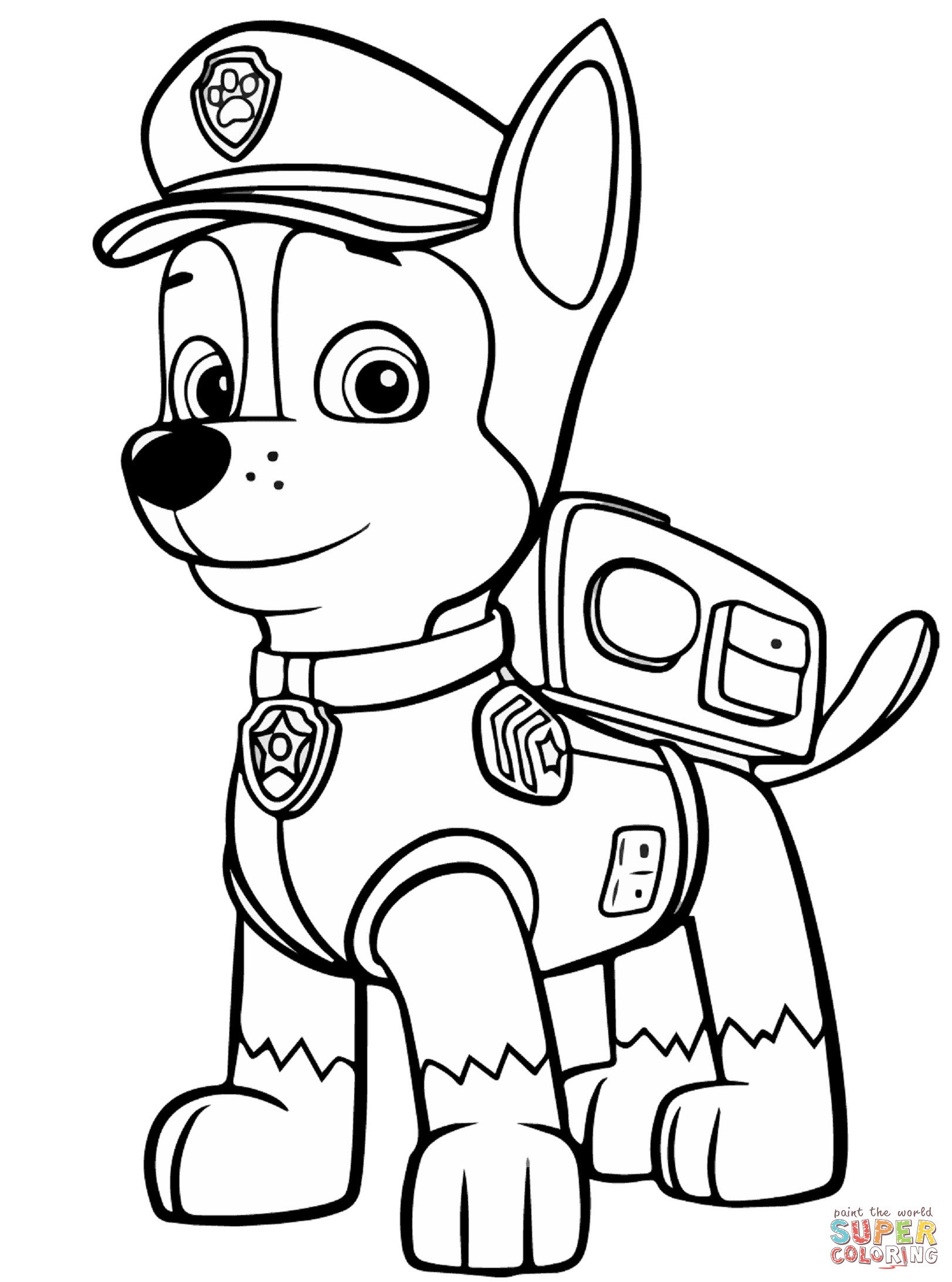 Paw Patrol Ausmalbilder Chase
 Ausmalbild Paw Patrol Chase