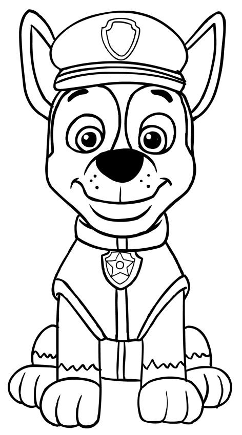 Paw Patrol Ausmalbilder Chase
 Paw patrol chase coloring pages Baby crafts