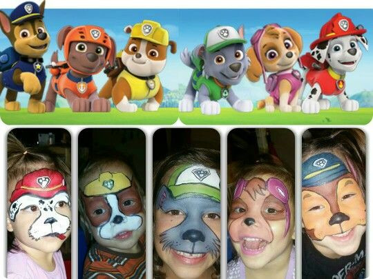 Paw Patrol Geburtstagsparty
 Paw Patrol facepaint Karneval Pinterest