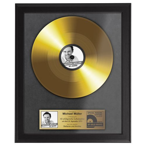 Personalisierte Geschenke Geburtstag
 Goldene Schallplatte personalisiertes Bild