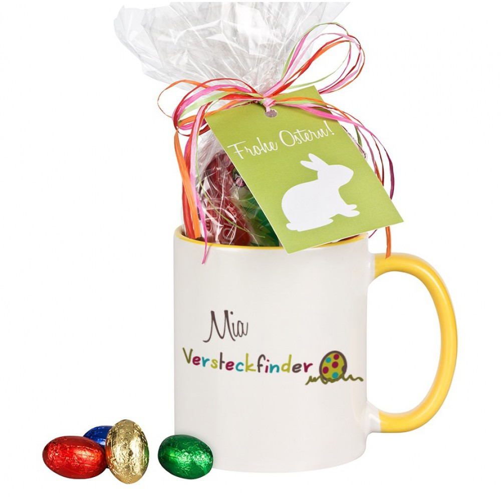 Personalisierte Geschenke Schokolade
 Personalisierte Tasse "Versteckfinder" mit Schokolade