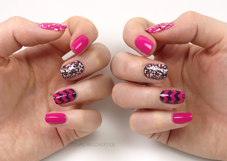Pink Nageldesign
 nails reloaded Nageldesign mixed pink