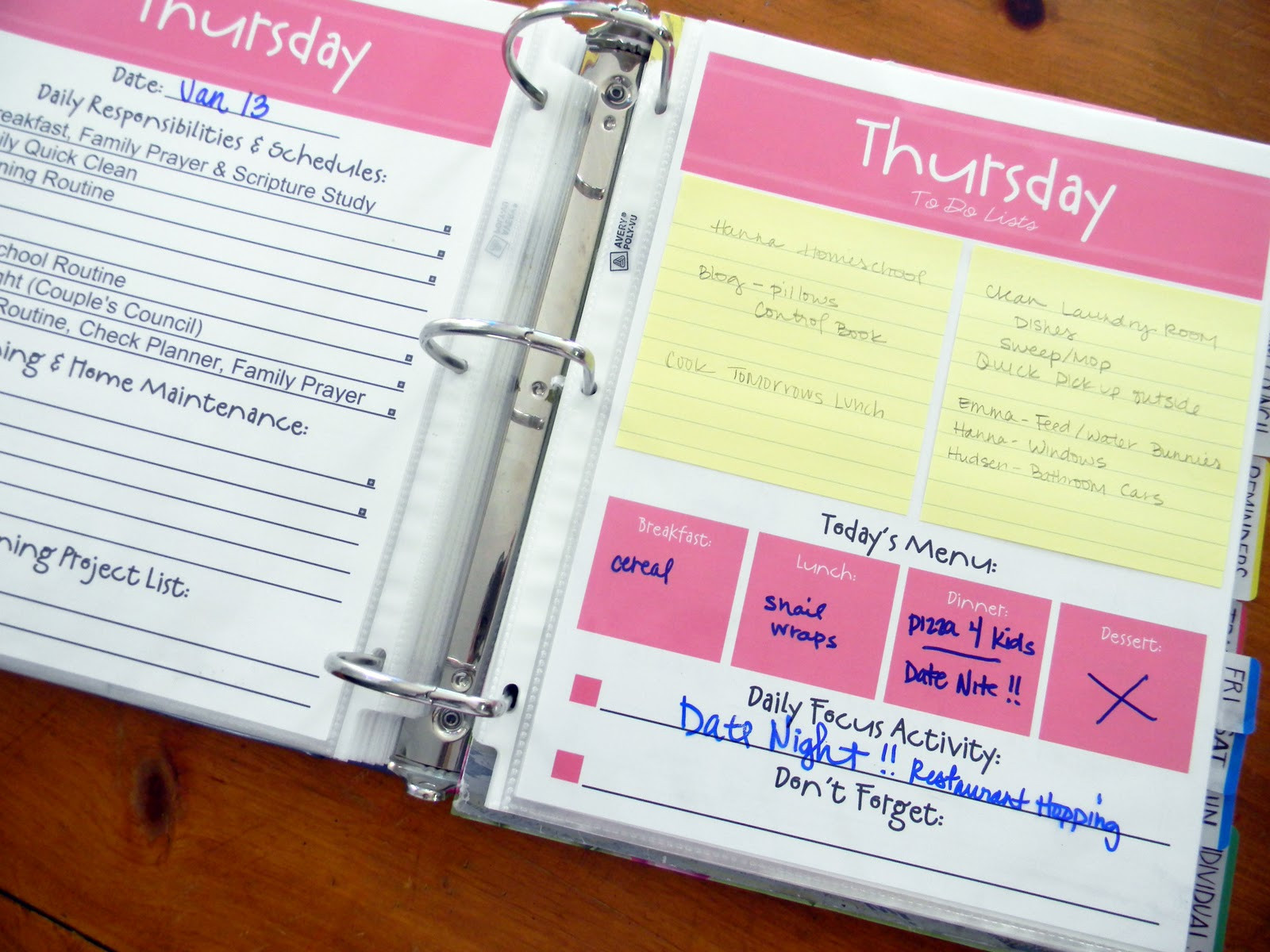 Planner Diy
 5 Best of Free Printable Household Planner Pages