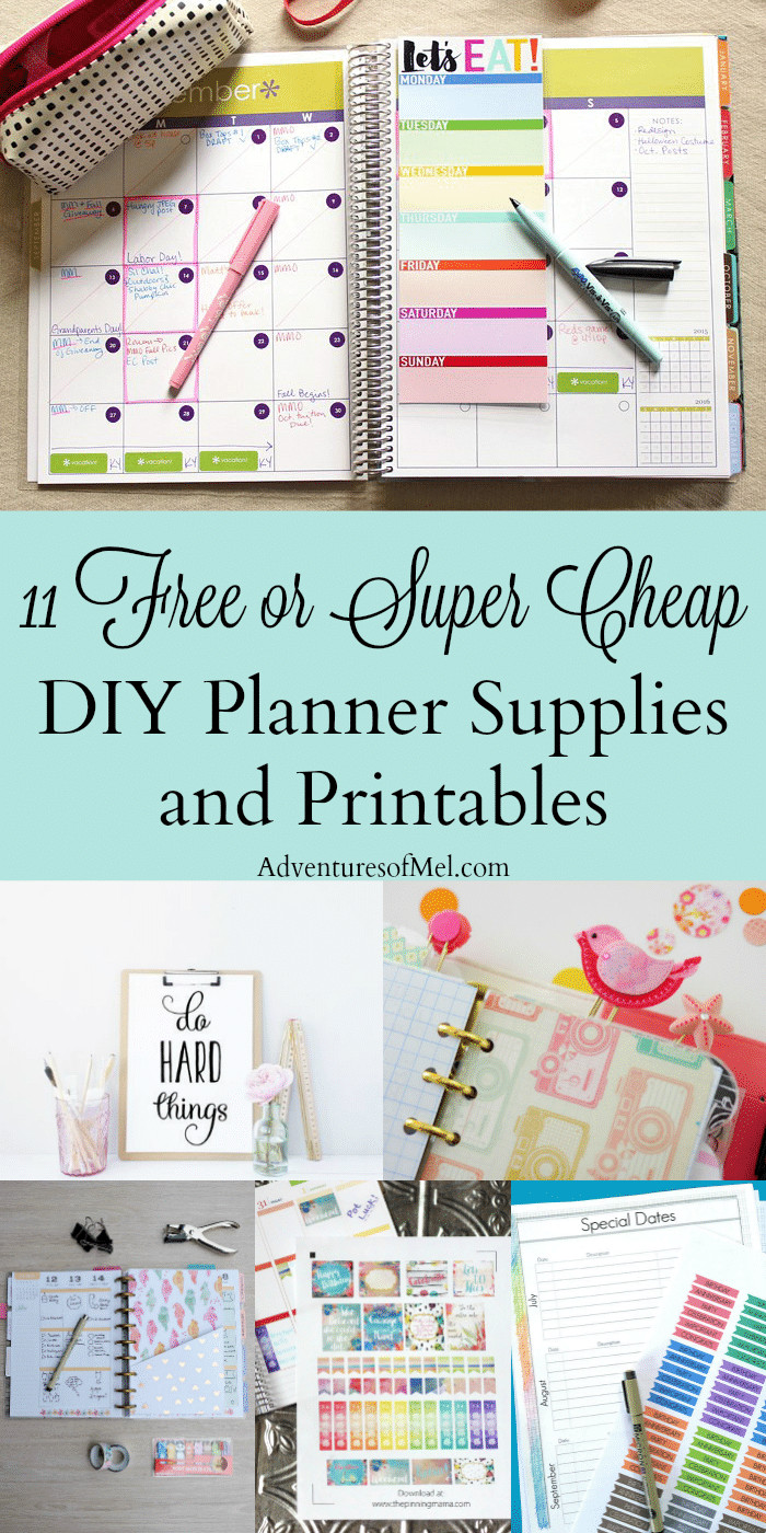 Planner Diy
 11 Free or Super Cheap DIY Planner Supplies and Printables