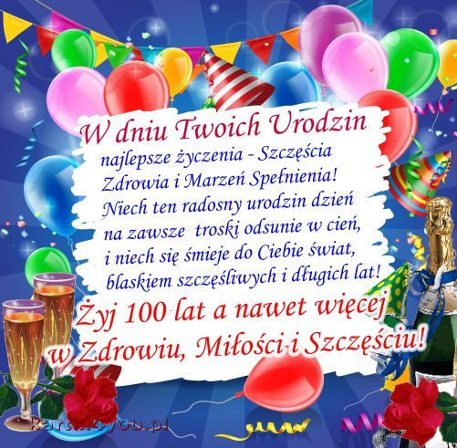 Polnische Geburtstagswünsche
 W dniu Twoich Urodzin najlepsze życzenia