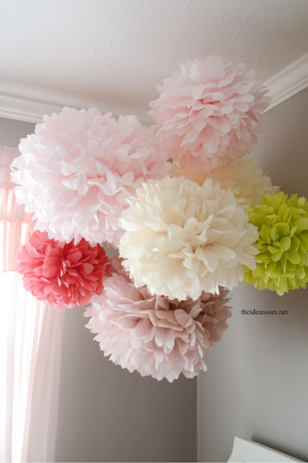 Pompoms Diy
 Tissue Paper Pom Poms Tutorial The Idea Room