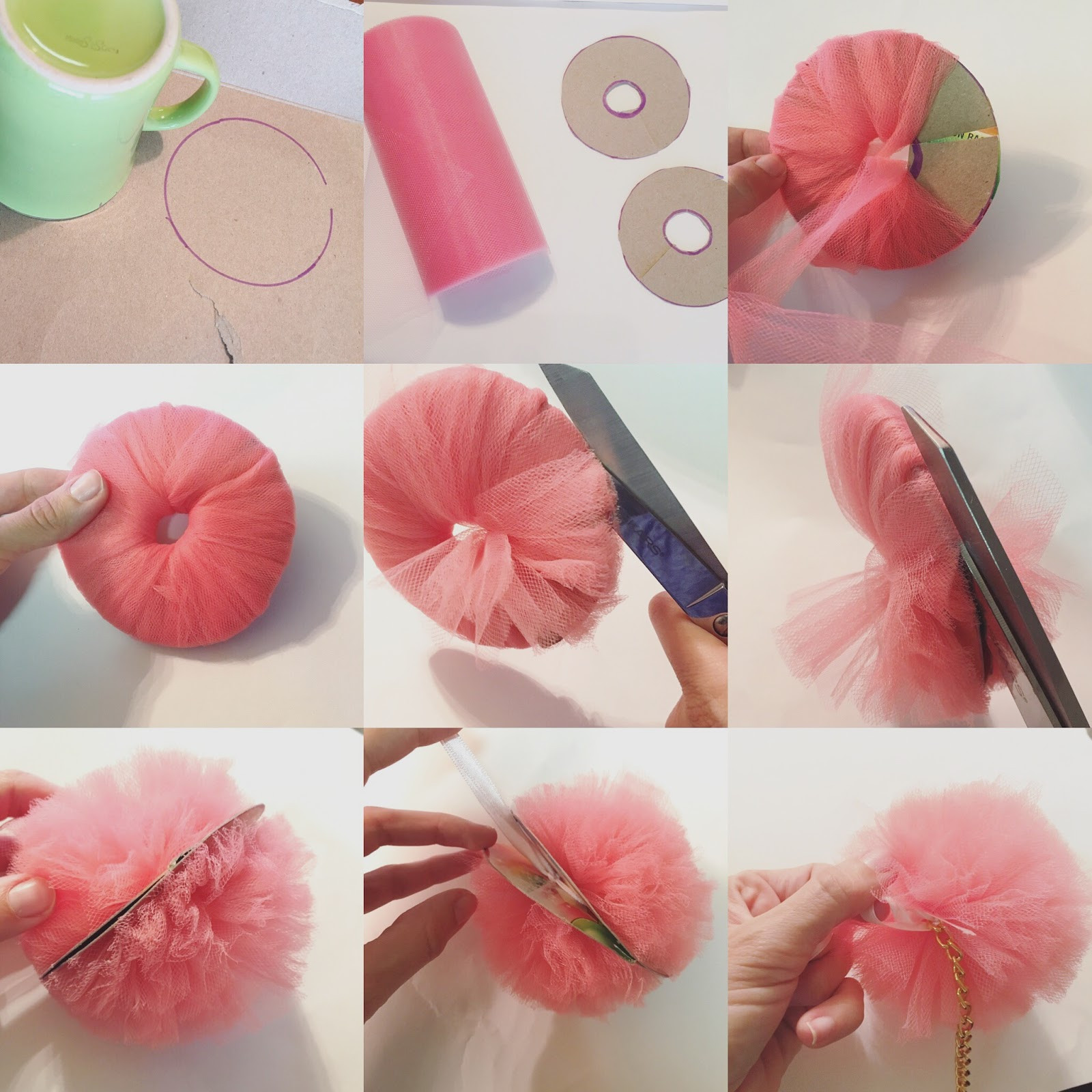 Pompoms Diy
 Trash To Couture DIY Pom Pom key chain