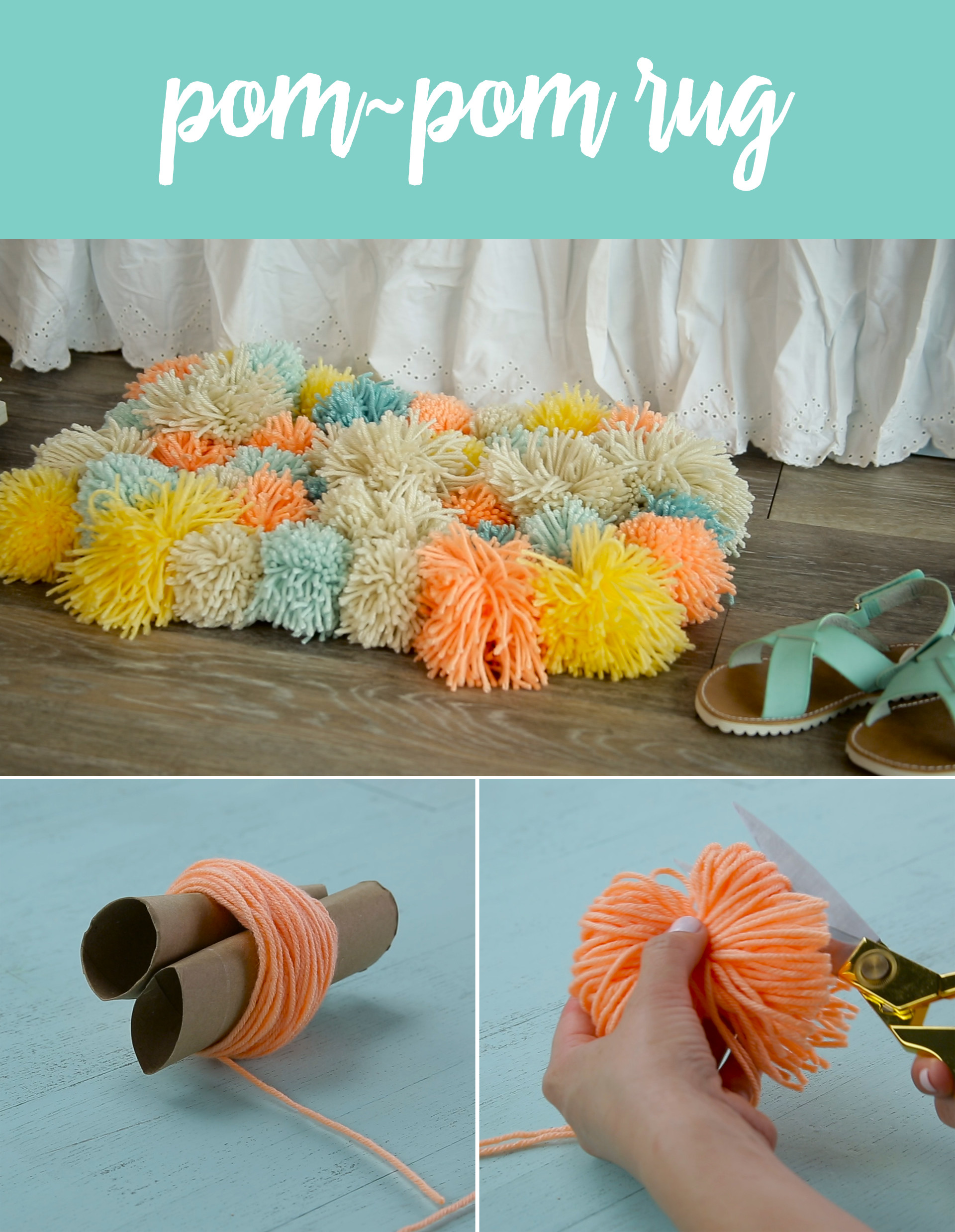 Pompoms Diy
 DIY Pom Pom Rug