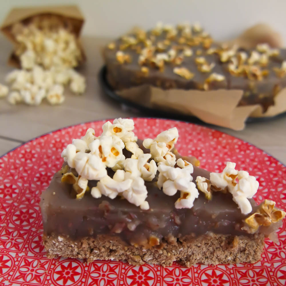 Popcorn Kuchen
 Veganer Popcorn Kuchen – Glutenfrei fettarm & ohne Soja