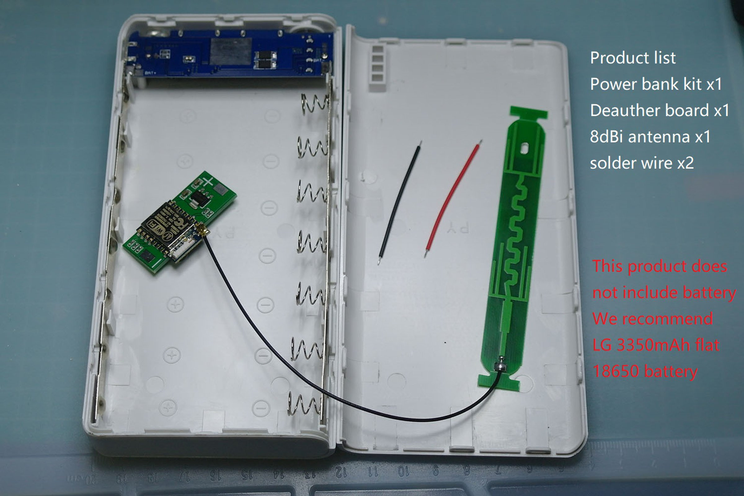 Powerbank Diy
 WiFi deauther mAh power bank DIY kit from Travis Lin