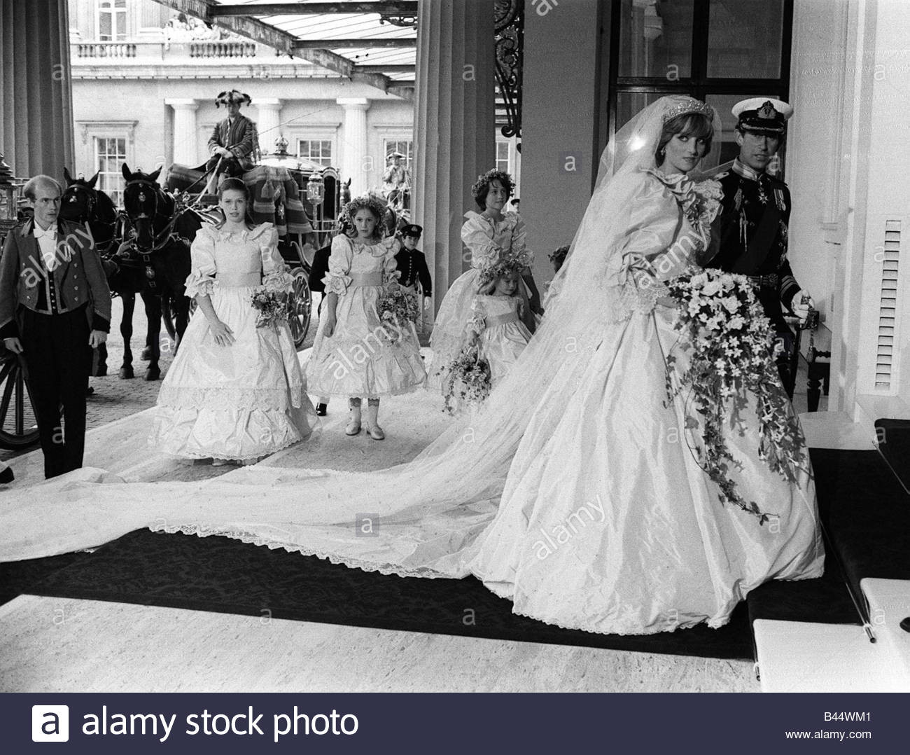 Prinzessin Diana Hochzeit
 Princess Diana Wedding Dress Stockfotos & Princess Diana