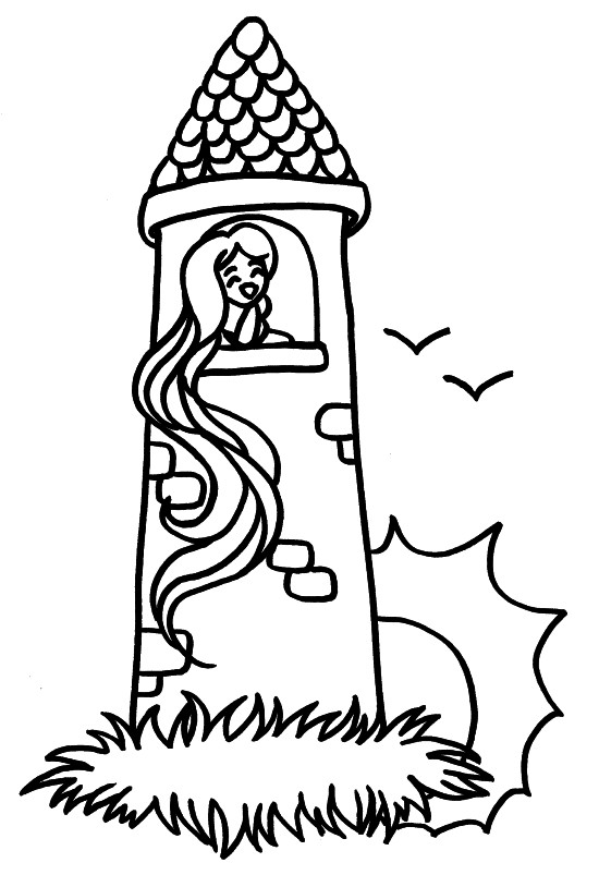 Rapunzel Im Turm Ausmalbilder
 Pin Ausmalbilder Rapunzel on Pinterest