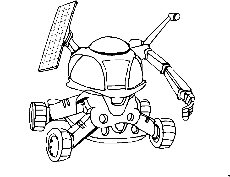 Roboter Ausmalbilder
 Roboter Mit Solaranlage Ausmalbild & Malvorlage Science