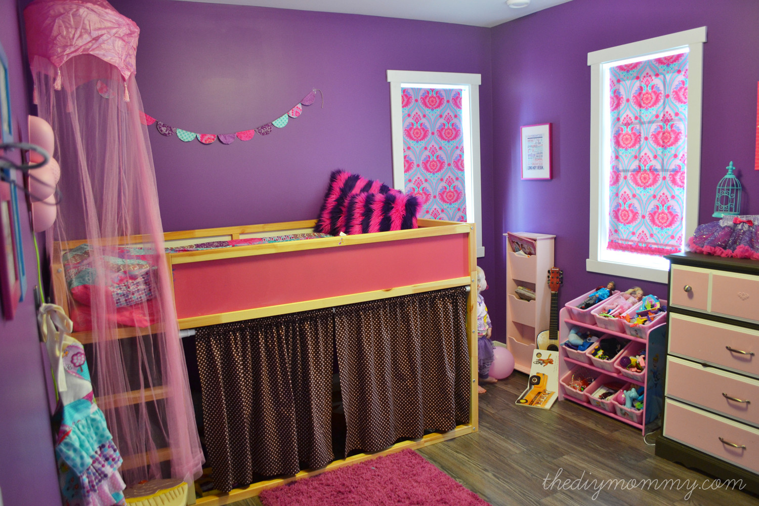 Room Diy
 A Pink White & Gold Shabby Chic Glam Girls’ Bedroom