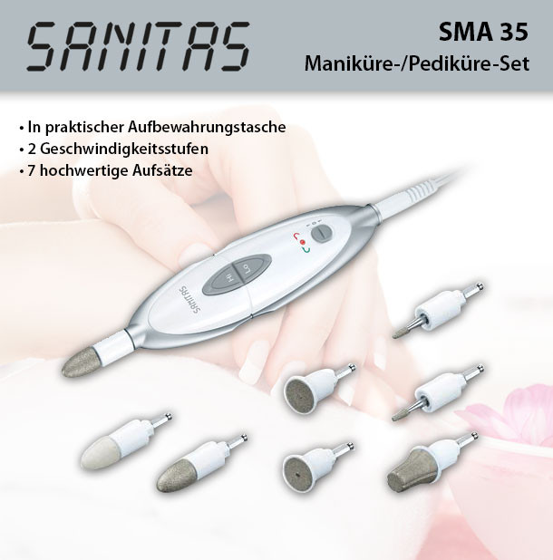 Sanitas Maniküre-/Pediküreset Sma 35
 Sanitas SMA 35 Maniküre Pediküre Set Inkl