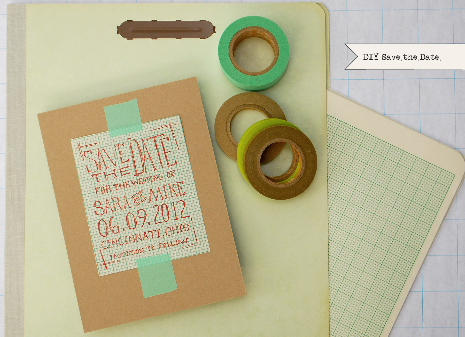Save The Date Diy
 DIY Geek Chic Graph Paper Save the Dates