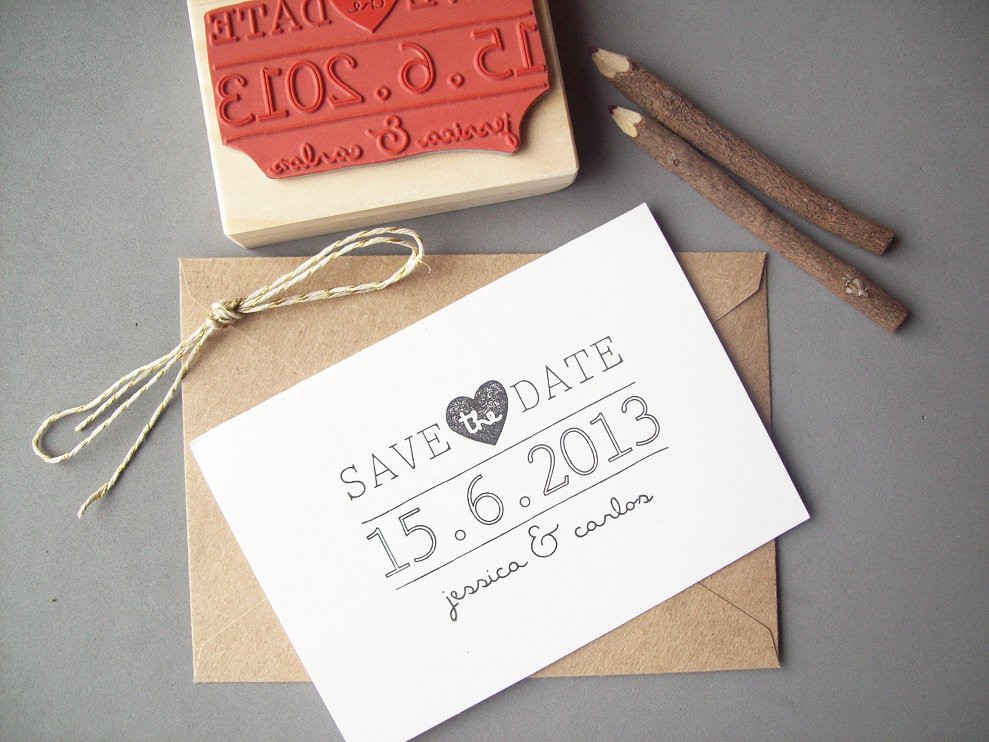 Save The Date Diy
 Save the Date Rubber Stamp DIY Bride Wedding by stampcouture