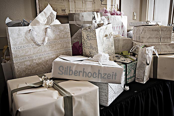 Silberhochzeit Geschenke Ideen
 Silberne Hochzeit