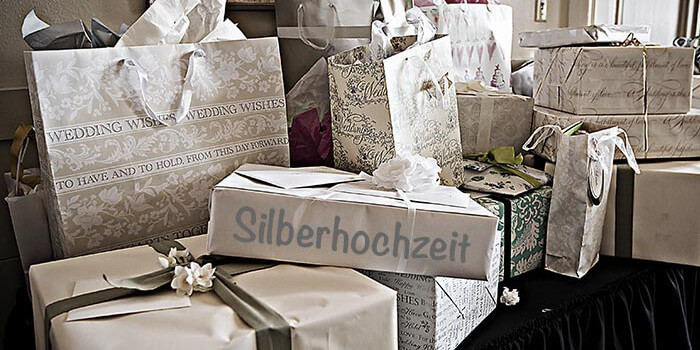 Silberhochzeit Geschenkideen
 Geschenke zur Silberhochzeit