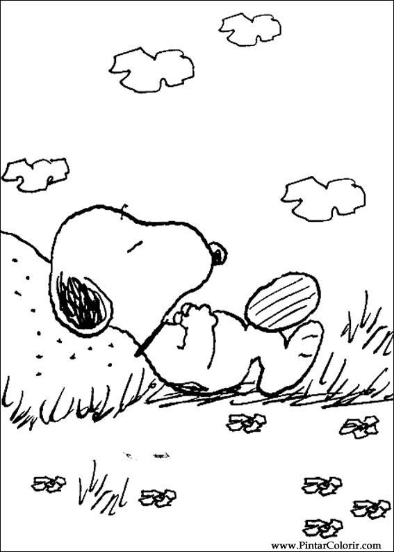 Snoopy Geburtstagsbilder
 スヌーピーのペイント＆カラー図面 プリントデザイン018