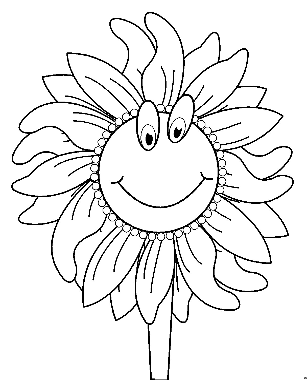 Sonnenblume Malvorlagen Kostenlos
 Sonnenblume Mit Gesicht Ausmalbild & Malvorlage ics
