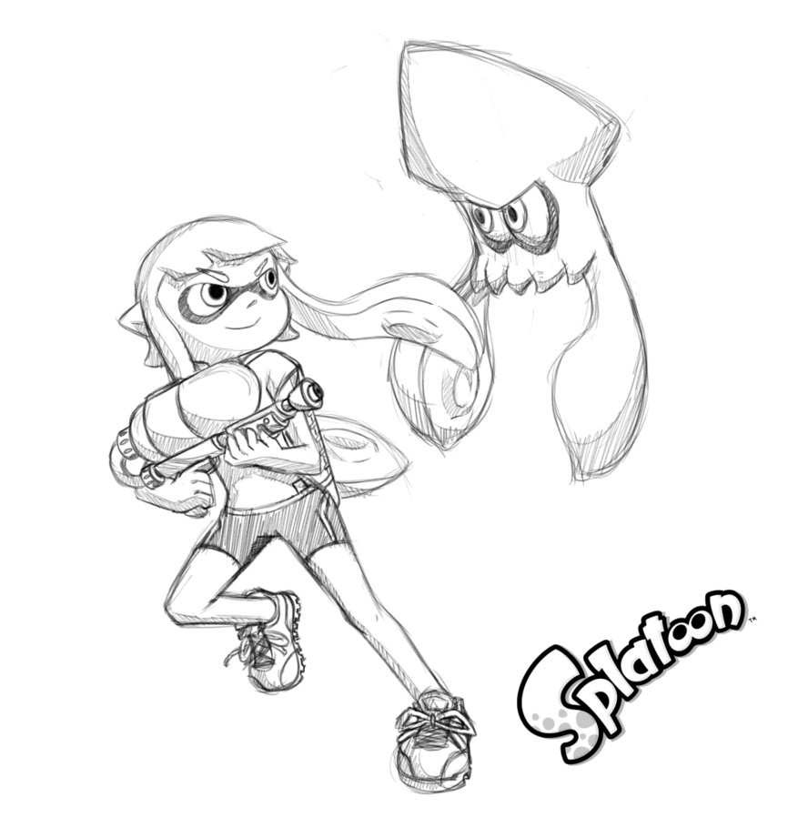 Splatoon Ausmalbilder
 Splatoon Coloring Sheet Printable Coloring Pages