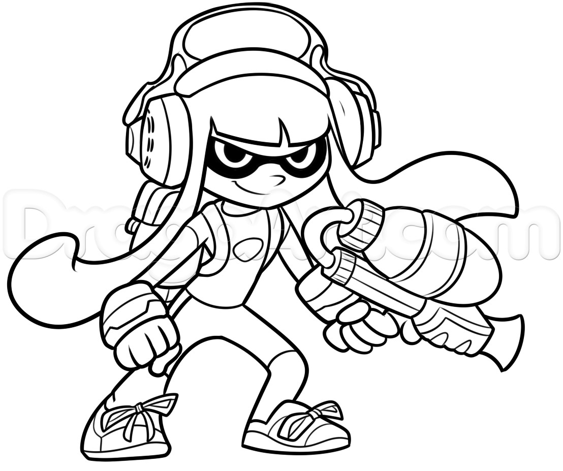 Splatoon Ausmalbilder
 how to draw an inkling from splatoon step 10 1