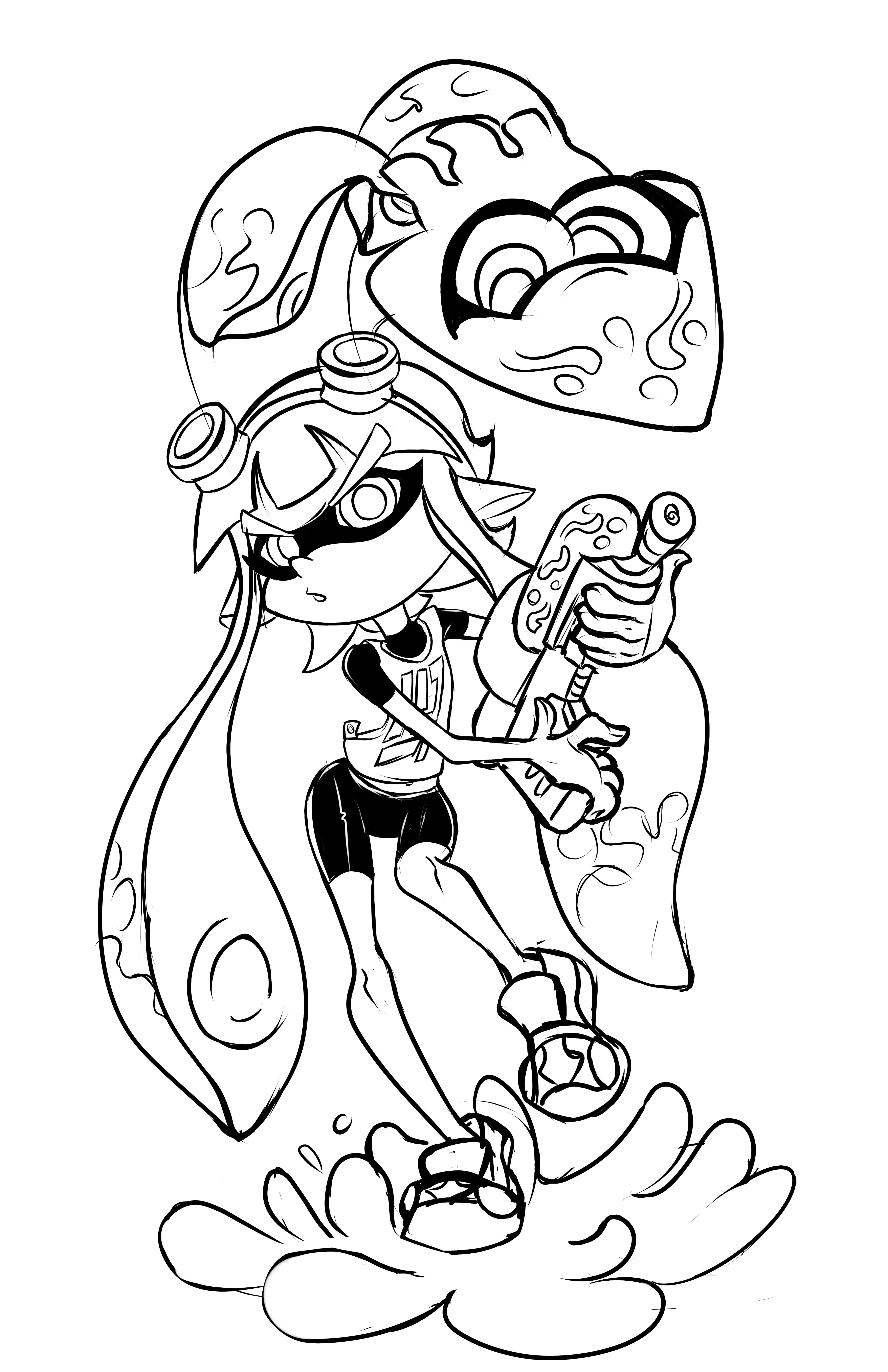 Splatoon Ausmalbilder
 inkling girl Splatoon