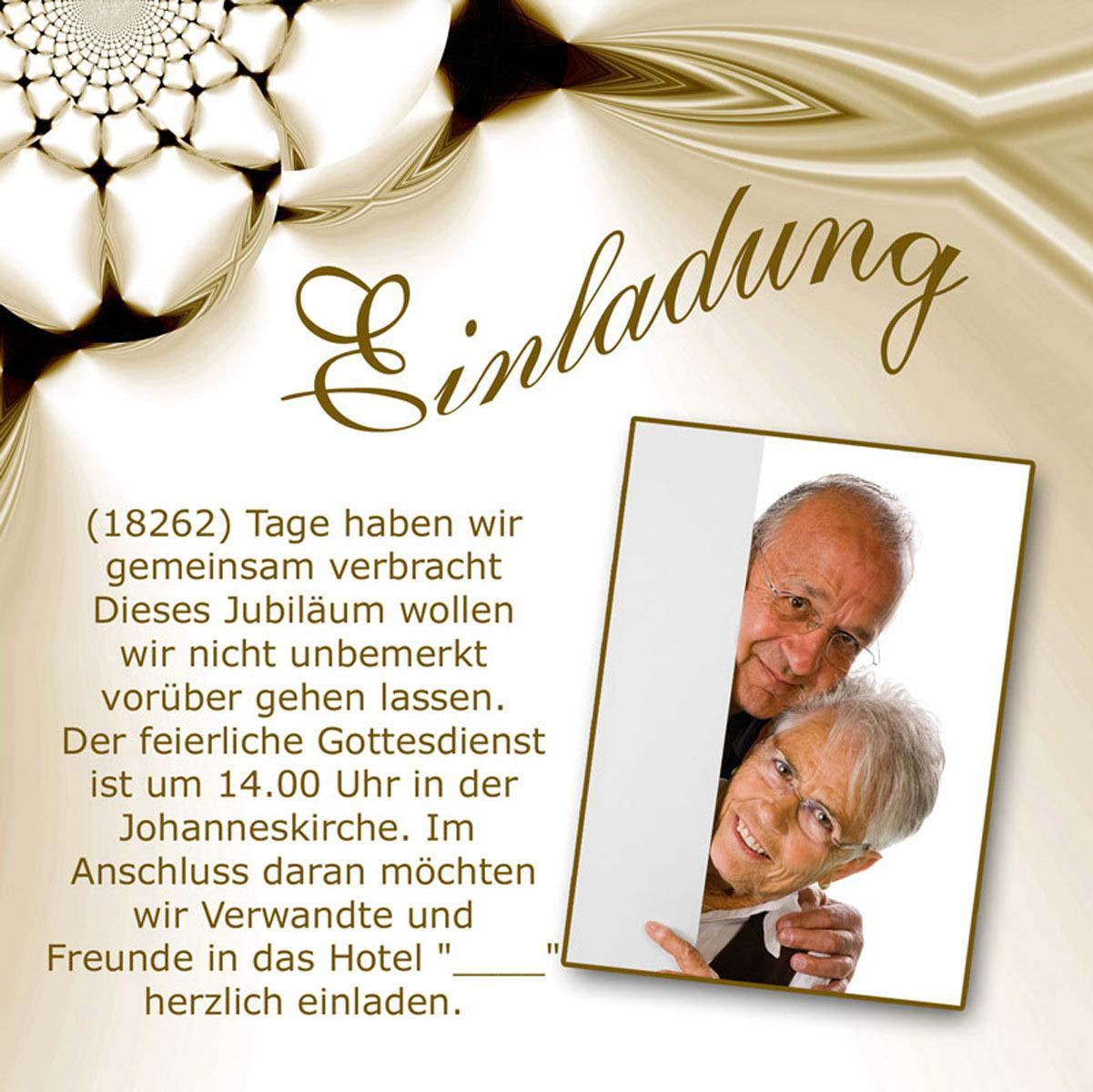 Spruch Zur Goldenen Hochzeit
 Goldene Hochzeit Einladungskarten Kostenlos