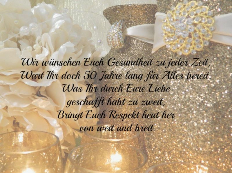 Sprüche Für Gästebuch Zur Goldenen Hochzeit
 Glückwünsche und Sprüche für goldene Hochzeit der