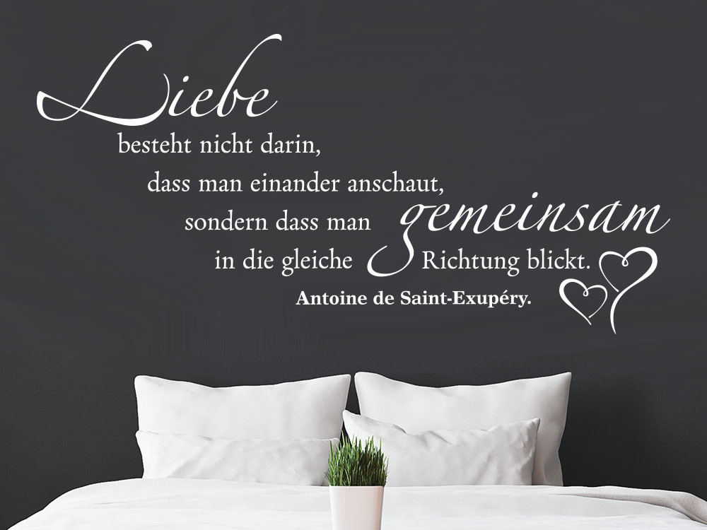 Sprüche Liebe Hochzeit
 Wandtattoo Spruch Liebe besteht nicht darin… KLEBEHELD DE