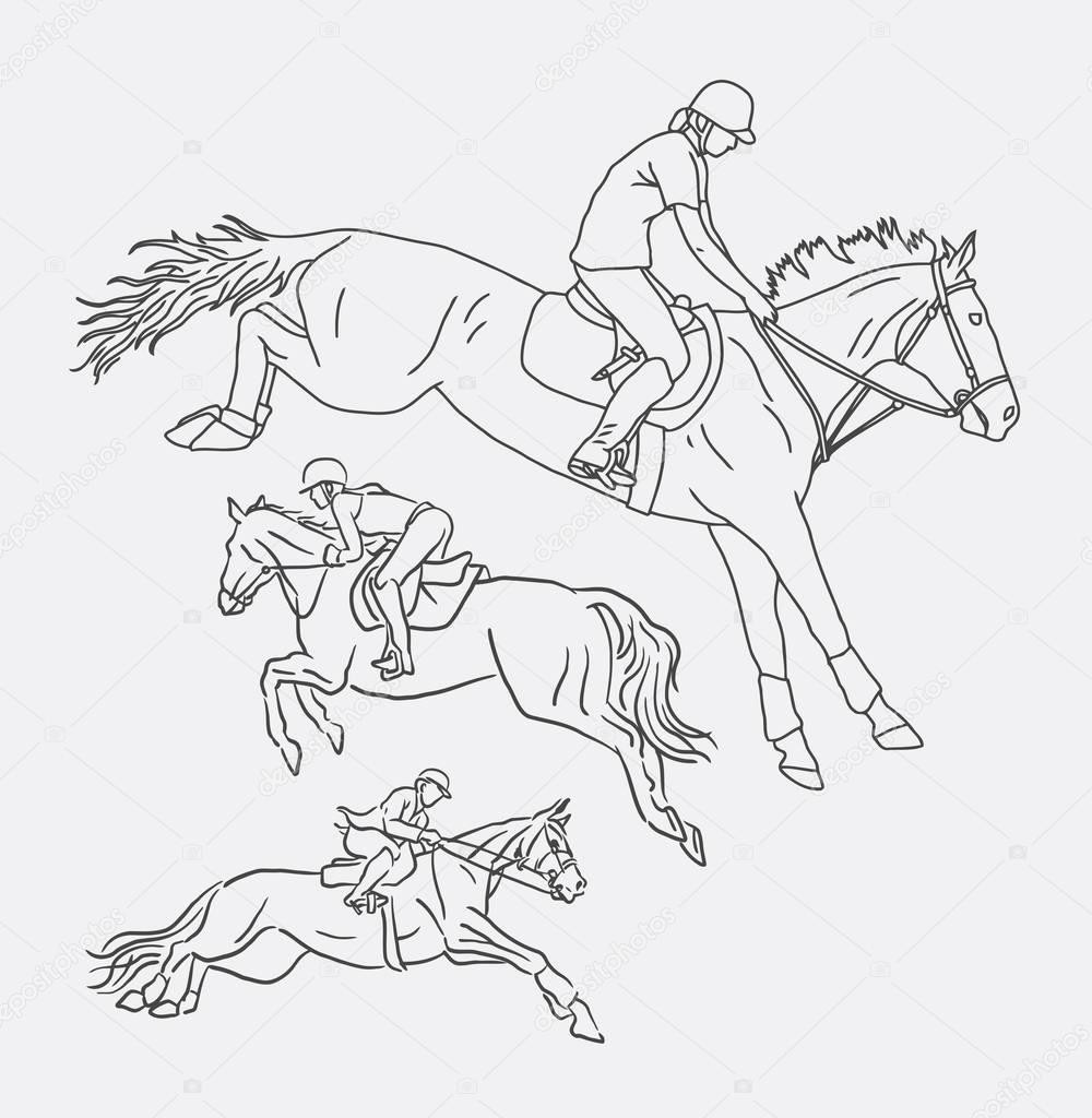 Star Stable Ausmalbilder
 Arte de lnea de deporte montar a caballo dibujo de jinete